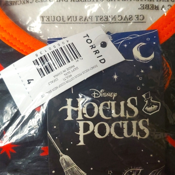 ❤️NWT VINTAGE TORRID SCOOP BRALETTE HOCUS POCUS SANDERSON SISTERS WIRELESS - Picture 6 of 12